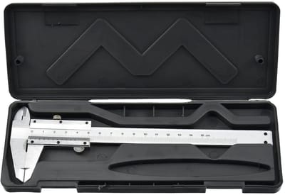 GEKO Vernier schuifmaat - roestvrij staal - 150 mm - precisie 0,05 mm - met opbergdoos