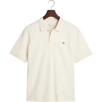 Getextureerde gestreepte polo Gant