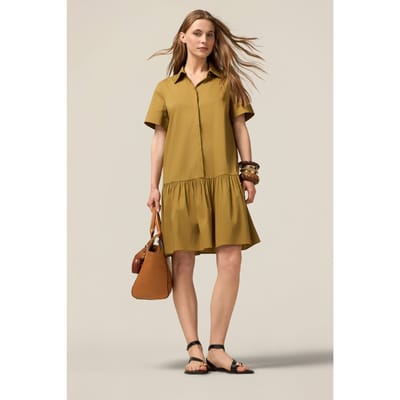 Oltre Shirtdress With Ruffle Green Size: 38 | Shirt Dresses Outlet | Dames | Groen