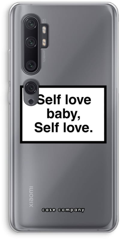 Case Company® - Hoesje geschikt voor Xiaomi Mi Note 10 Pro hoesje - Self love - Soft Cover Telefoonhoesje - Bescherming aan alle Kanten en Schermrand