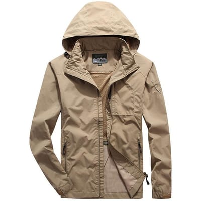 Rits Graafzak Losse Casual Jeugd Buitenlandse Stijl Rits Katoen Capuchon Gewone Jas 5XL beige