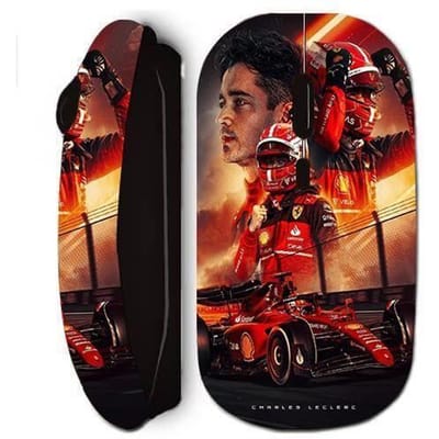 Draadloze muis - Maniacase - Charles Leclerc - F1 Ferrari - Zwart - USB Nano-ontvanger