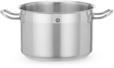 HENDI Kookpan middelhoog - roestvast staal - inductiebodem - zonder deksel - 4 liter - diameter 20 cm x 13,6 cm - zilver - voor alle warmtebronnen