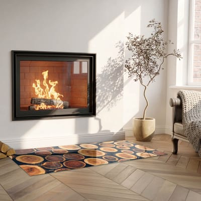Coloray Vloerplaat Houtkachel - Plaat voor Onder Houtkachel - 125 cm x 50 cm - Open Haard Accessoires - Bruin Vloerplaat Kachel - Onderplaat - Plaat onder Houtkachel - Kachel Onderplaat - Onderplaat Voor Houtkachel