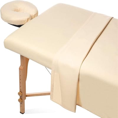 3-delige Universele Hoeslakenset voor Massagetafel (80x185 cm) - Met Gezichtsuitsparing