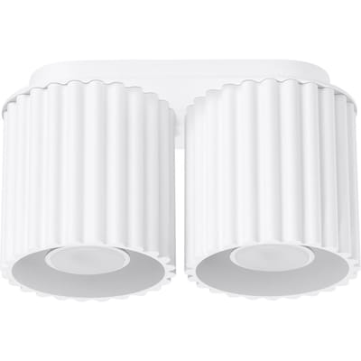 Sollux Lighting Plafondlamp Aura - GU10 - wit - aluminium - 21x10x12cm