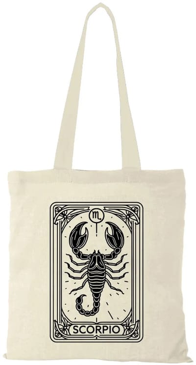 Canvas tas - Sterrenbeeld Schorpioen (Scorpio) - katoenen tas - schoudertas dames - tassen dames - schoudertassen