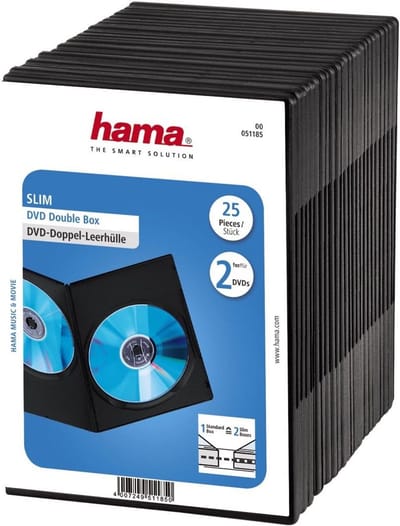 Dubbele DVD Hoezen - CD Blu-ray Opslag - Media Archiveren - Ruimtebesparend Ontwerp - 25 Stuks - Zwart