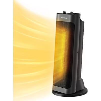 PELONIS 2000 W PTC keramische ventilatorkachel, warm in 3 seconden, 70° zwenkfunctie, kantelbeveiliging met uitschakeling en