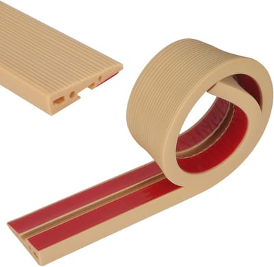 Rubberen Drempelhelling 90x7,5cm met Kabelgoot - Veilige Toegangsoplossing