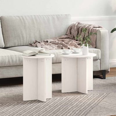 vidaXL - Salontafel - 2 - st - Wit - 41.5 - x - 41.5 - x - 46 - cm
