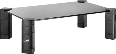Maclean - Monitorstandaard -Schermstandaard /Laptopstandaard van gehard glas max. 20kg