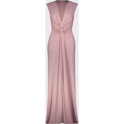 V-hals jurk roze vrouw