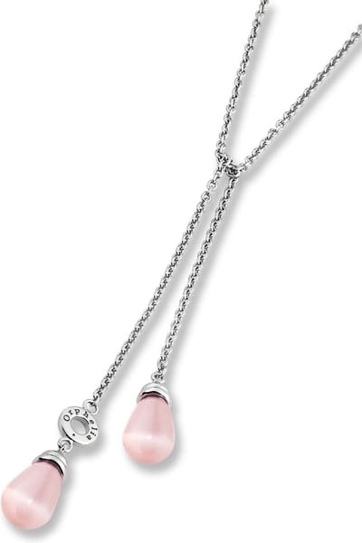 Orphelia Hanger + Ketting +Ketting Cat Eye Pink ZH-4426
