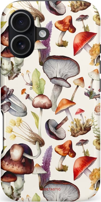 Casetastic hoesje geschikt voor Apple iPhone 17 - MagSafe - Dubbellaagse bescherming - Herfst spoor - Fashion Case - Taupe Wit Zilver Perzik