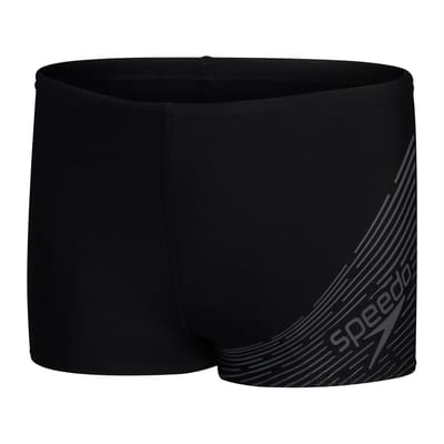 Speedo Medley Logo Aquashort Jongens Sportzwembroek - Zwart/Grijs