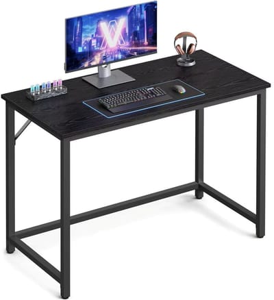 Venzor - Industrieel Bureau – 60×120×75 cm – Houtlook & Staal – Compact Computerbureau – 50 kg Draagkracht