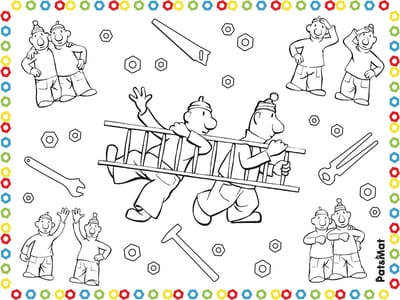 Placemats Kleurplaten Buurman & Buurman - 6 stuks