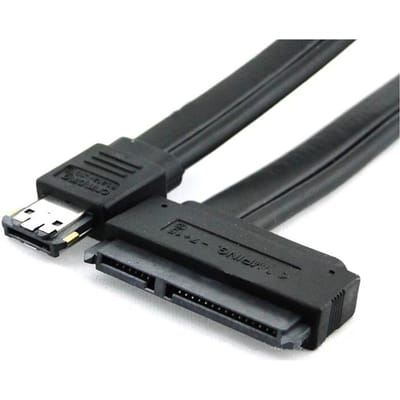 Esata-kabel (Esata+USB-combo) naar 22-pins Sata-kabel.