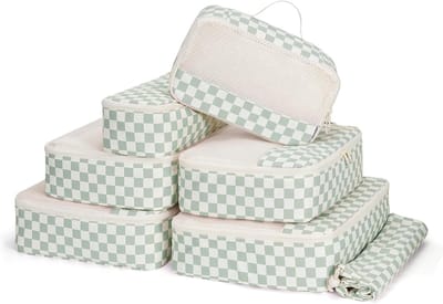 Famanu - 7-delige packing cubes set voor handbagage of koffer – Mintgroen