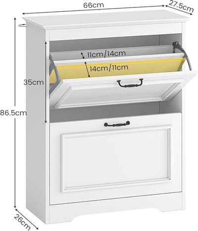 Schoenenkast Industrieel Wit – Medahomestore - 66x27x86 cm - Wit - – Medahomestore Luxe Houten Schoenenkast - Medahomestore