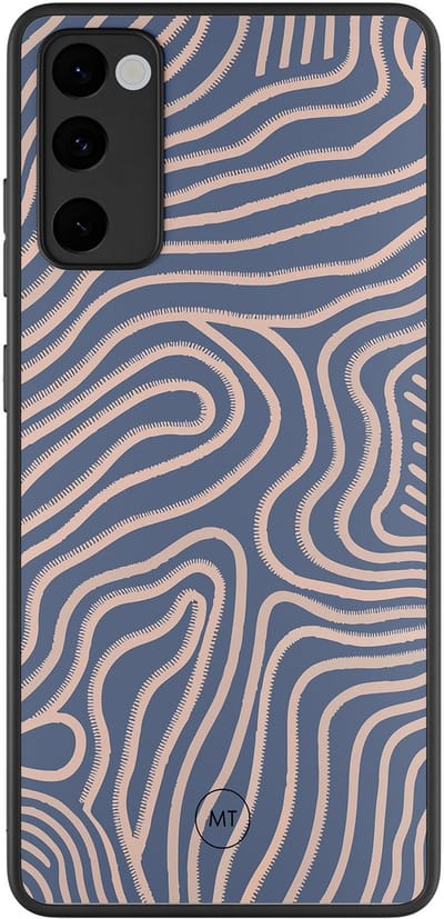 Hoesje geschikt voor Samsung Galaxy S20 FE - Flowing lines - TPU Hard Case Backcover - Paars - Mooie Telefoonhoesjes