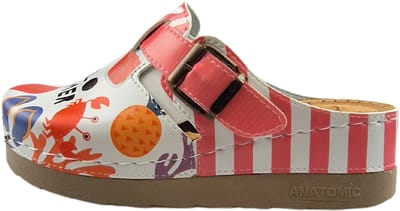 Dina Medische klompen met gesp - Werkklompen - Zorgklompen - PU klompen met kunststof zool - Dames klompen - Hello Summer! - Vrolijke clogs voor de zomer - maat 37