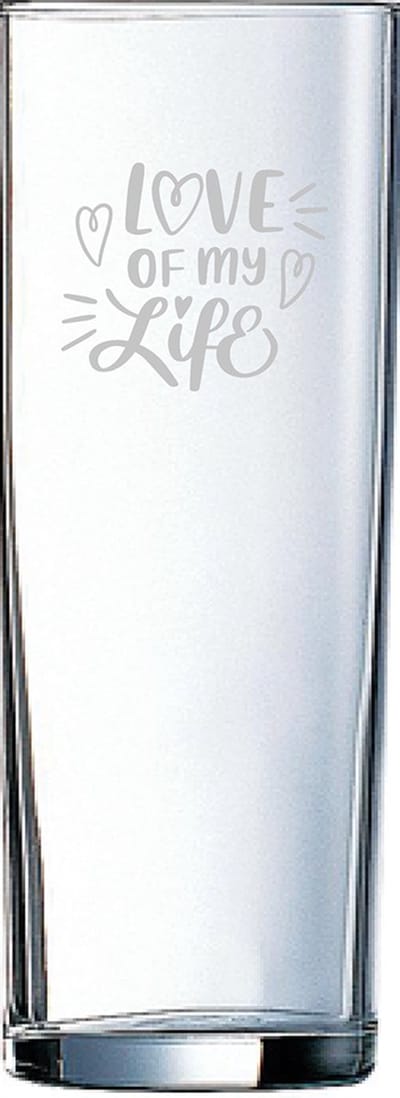 Gegraveerde longdrinkglas 31cl Love of my life