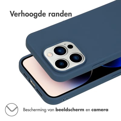 imoshion Hoesje - Geschikt voor Apple iPhone 14 Pro - Color Backcover - Donkerblauw