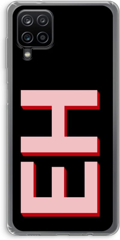 Gepersonaliseerd - Case Company® - Hoesje geschikt voor Samsung Galaxy A12 hoesje - Monogram - Soft Cover Telefoonhoesje - Bescherming aan alle Kanten en Schermrand