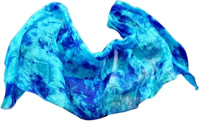 Zijde Danssluier Tie-Dye voor Buikdans - Handgerolde Randen