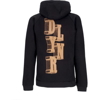 Letterblock-hoodie voor heren, zwart