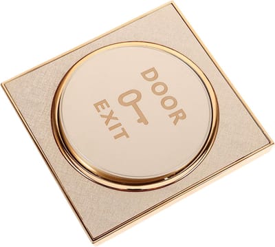 Deurpaneel Schakelaar - Toegangscontrole Knop - Veilige Toegang - Roestvrij Staal - 9x8.5cm - Goud