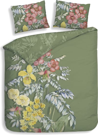 Heckettlane Jean Dekbedovertrek - Tweepersoons - 200x200/220 cm - Green