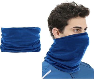 2 Stuks Colsjaal - Dun Materiaal voor Sport - Bivakmuts Balaclava Bandana Ideaal voor Fietsen Motor - Polyester - Unisex - Blauw