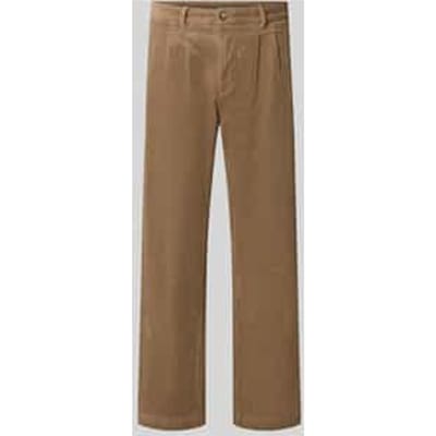 straight fit broek van katoenmix in corduroy look