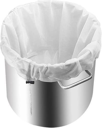 Nylon filterzak voor bier en wijn 2 stuks 66 x 55 cm - Ideaal voor huisbier en wijn maken.