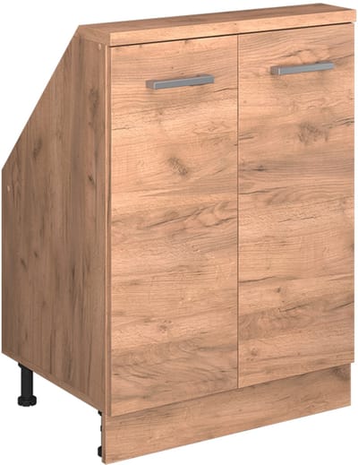 Vicco Rion Kast voor schuine wand – met 2 deuren Krachtige eik goud