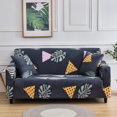 Moderne elastische bankhoes voor woonkamer Spandex bankhoezen Strakke wikkel All-inclusive bankhoes Meubelbeschermer Single-seat 90-140cm black