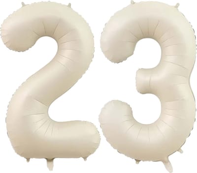 Cijfer Ballonnen Ballon Cijfer 23 Verjaardag Versiering Feest Helium Ballonnen Cijferballon Folieballon Wit Xl Formaat