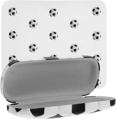 Harde brillenkoker voor kinderen met grappig voetbalpatroon, ideaal voor school en dagelijks gebruik