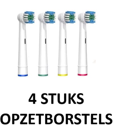 4 stuks- Universele Opzetborstels/Opzetstukjes- Vernieuwde technologie -Geschikt voor Oral-B /Braun elektrische tandenborstels- Zachte borstels - Underdog Tech