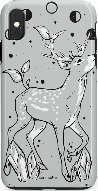 Casetastic Hoesje Geschikt voor Apple iPhone Xs Max - Stijlvolle Beschermende Duo-layer Case - Kristalwoud