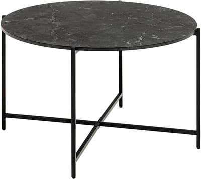 Salontafel Colton Rond Zwart Ø70cm - Giga Living