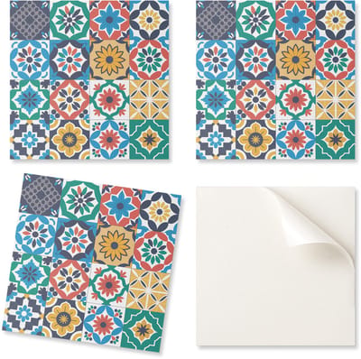 PVC-tegels met een motief, eenvoudige decoratie voor de eetkamer, mozaïekpatronen in een formaat van 20x20x20 cm.