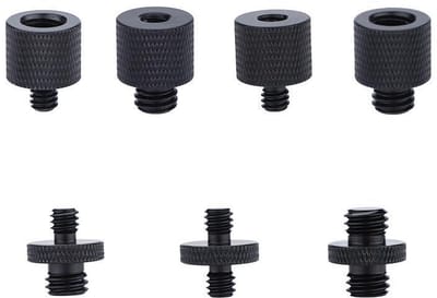 Camerastatief met schroefadapter 1/4" naar 3/8", 6-delig