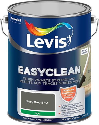 Levis - Easyclean Tegen Zwarte Strepen Mix - Shady Grey B70 - Mengverf - 5 L