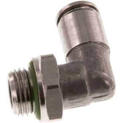 4mm x G1/8'' 90 graden L-verbinding RVS Insteekfitting Buitendraad Draaibaar FKM