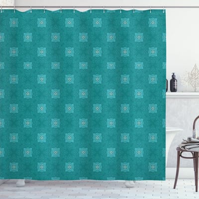 New Bed, Marokkaans Tijdloze Oriënt Motieven, Douchegordijn Badkamer Decor Set met Haakjes, 180 cm B 200 cm L