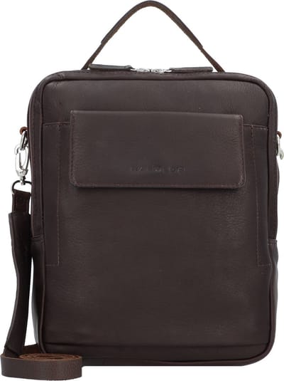 HAROLD'S Leren Schoudertas Country Crossbag Handle Brown Donkerbruin